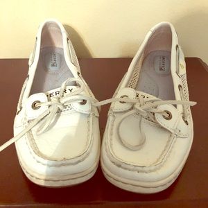 White Sperry’s, Sz 6.5M